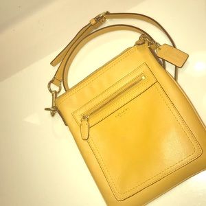 Yellow COACH crossbody bag